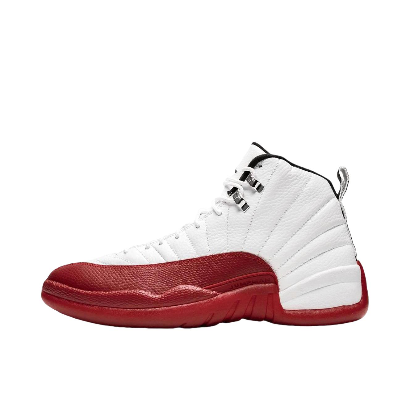 推荐商品：Air Jordan 12 篮球鞋 全掌zoom air潮流复古舒适百搭缓震支撑 Cherry 2023/GS/白色/红色