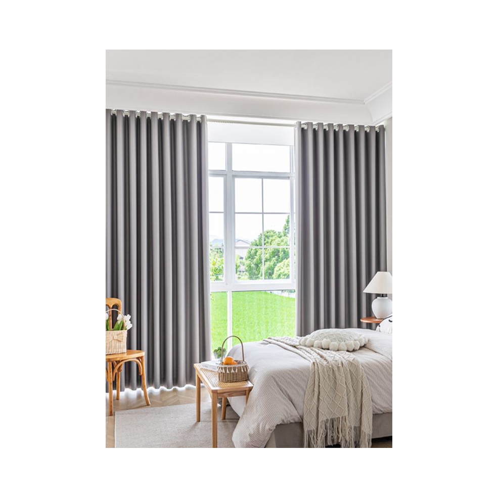 推荐商品：鲍佳 穿孔款 精纺缎 遮光度92% 窗帘