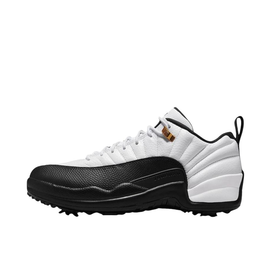 推荐商品：Air Jordan 12 Golf 减震回弹 防滑耐磨 支撑 包裹性 复古 高尔夫鞋 黑色/白色/金扣