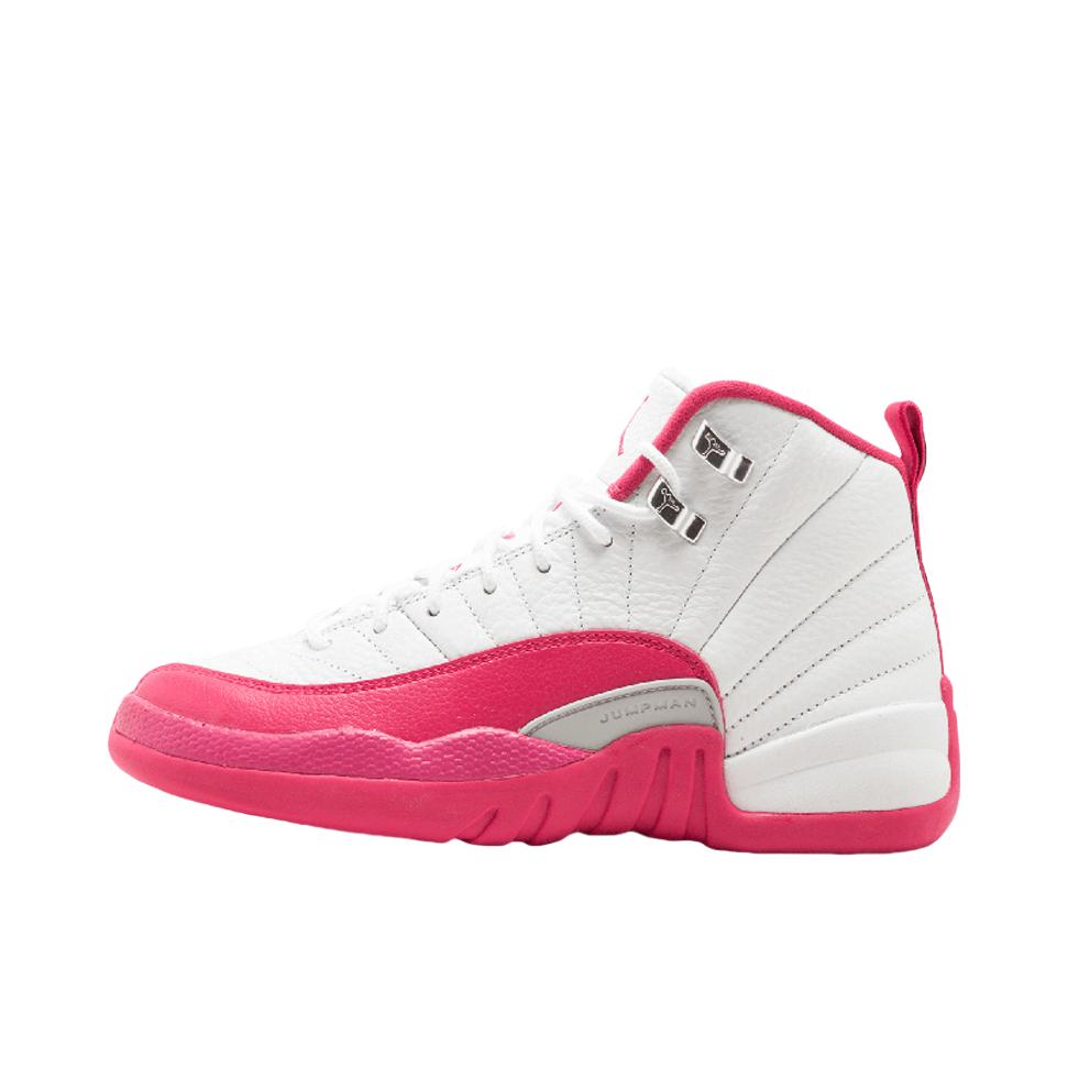 推荐商品：Air Jordan 12 篮球鞋 全掌zoom air潮流复古舒适百搭缓震支撑 Dynamic Pink GS/情人节