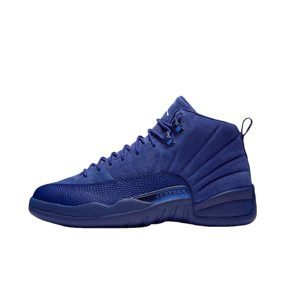 推荐商品：Air Jordan 12 篮球鞋 全掌zoom air潮流复古舒适百搭缓震支撑 Deep Royal Blue 蓝麂皮