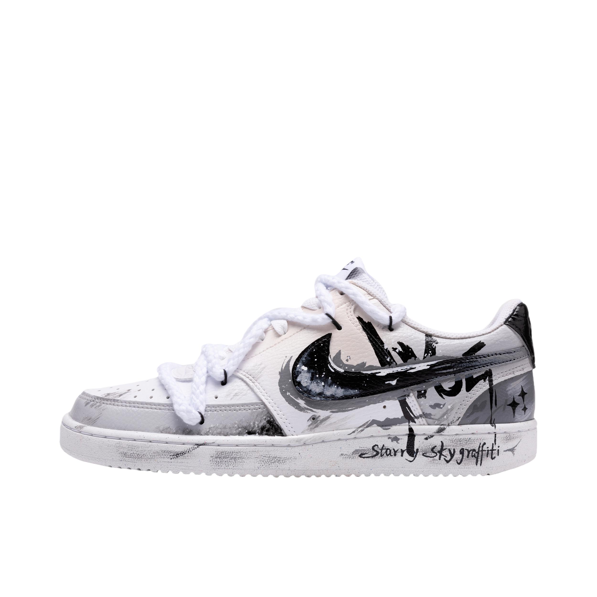 推荐商品：【定制球鞋】Nike Court Vision 板鞋 增高街头风防滑耐磨轻便减震复古潮舒适百搭 春庭雪