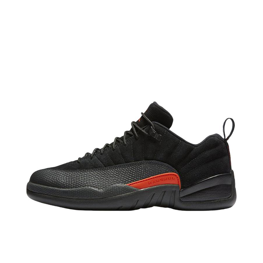 推荐商品：Air Jordan 12 篮球鞋 全掌zoom air潮流复古舒适百搭缓震支撑 烟煤黑/全力橙