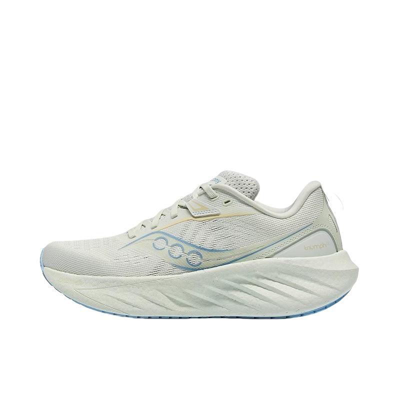 推荐商品：【彭于晏同款】Saucony/索康尼 Triumph 胜利 22 缓震 防滑耐磨 长跑训练 回弹 慢跑 跑鞋 男款/浅绿色