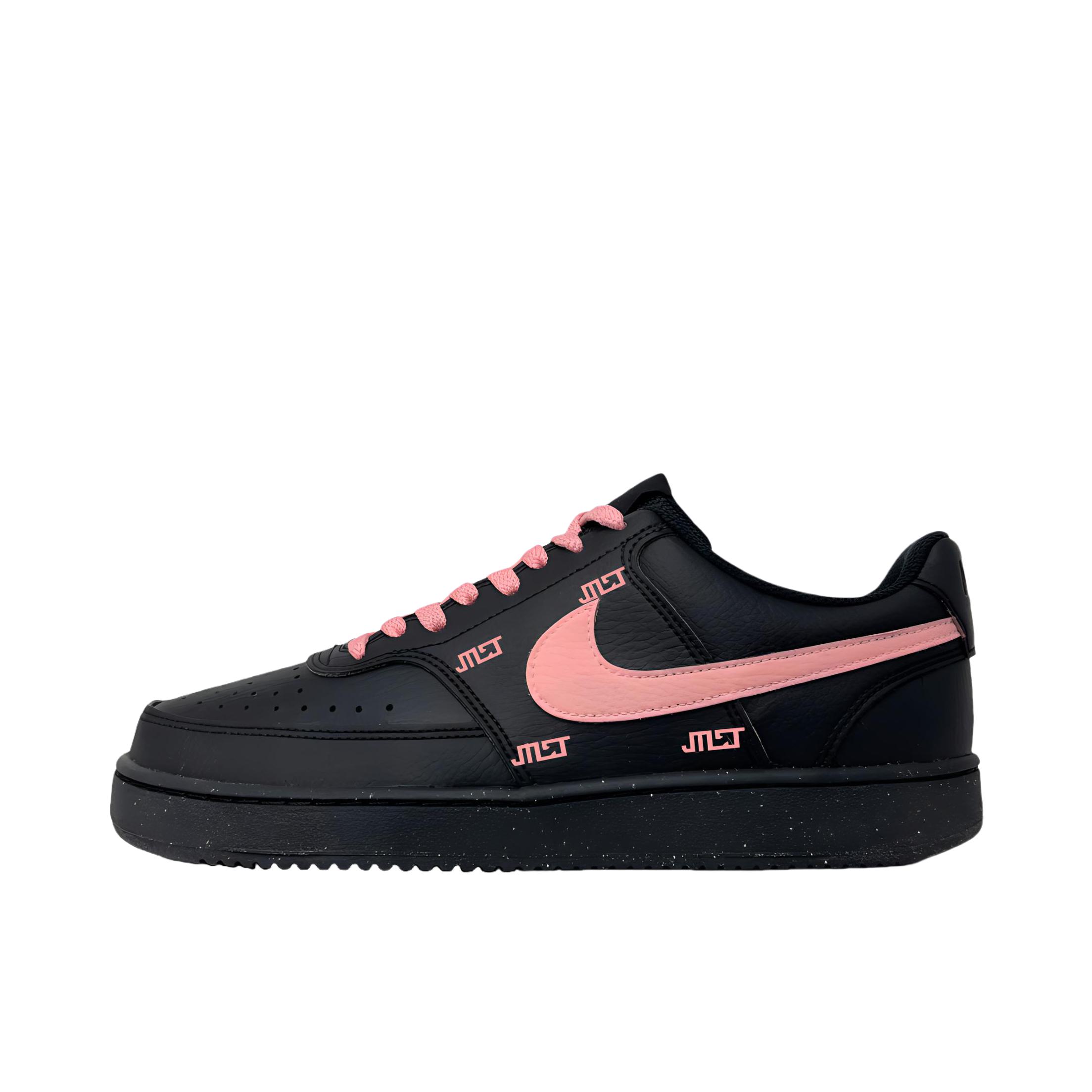 推荐商品：【定制球鞋】Nike Court Vision 板鞋 增高街头风防滑耐磨轻便减震复古潮舒适百搭 樱花粉调