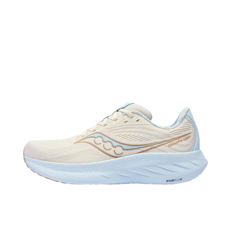 推荐商品：Saucony/索康尼 Ride 驭途 18 舒适缓震 防滑耐磨 低帮 慢跑 百搭 跑鞋 米色/橘色