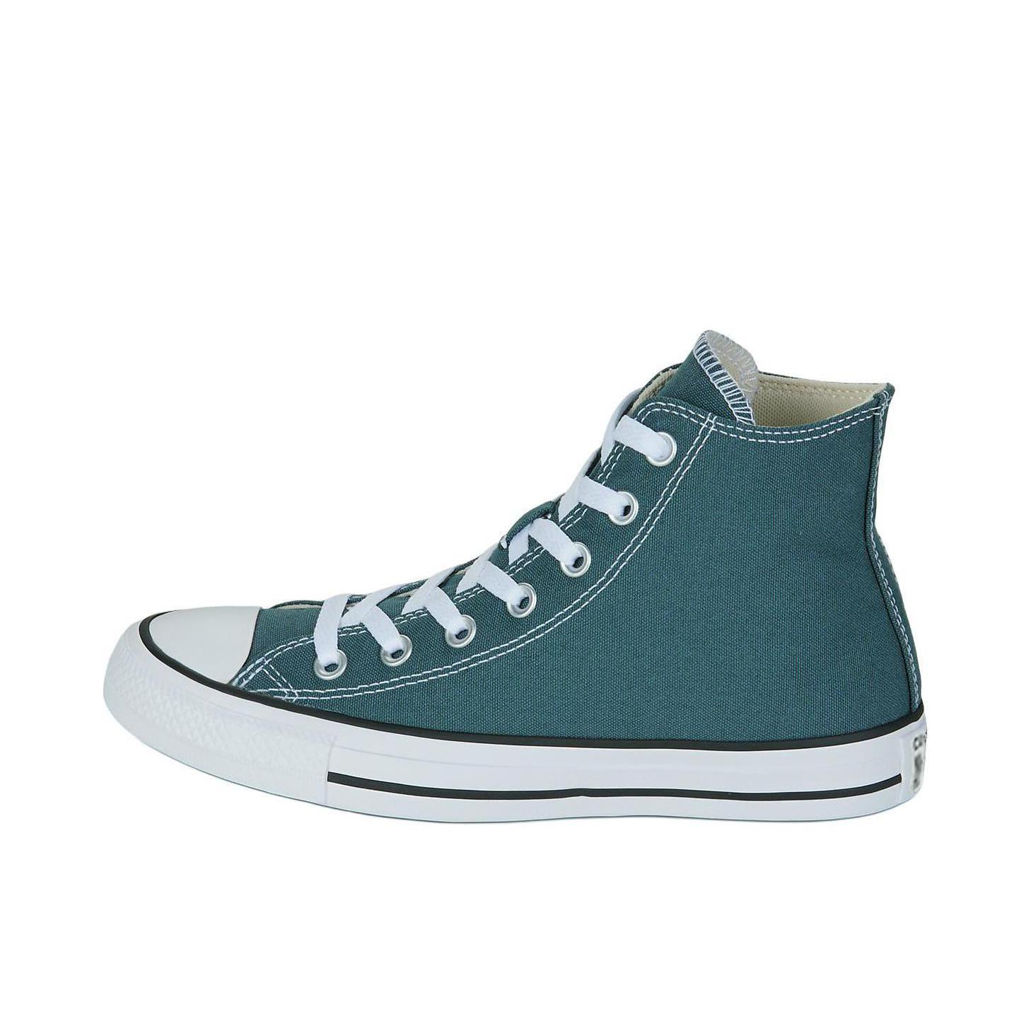 推荐商品：Converse/匡威 Chuck Taylor All Star 帆布鞋 常青款轻便防滑耐磨百搭复古圆头减震贴合高帮 白色/墨绿色