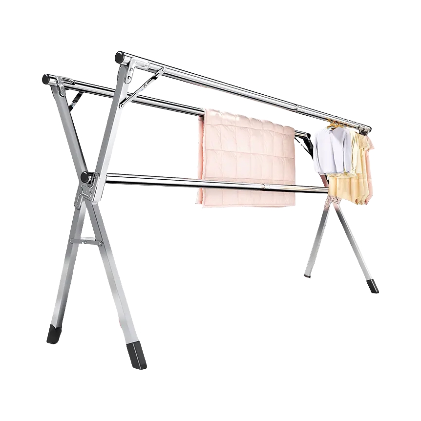 推荐商品：家捷仕 不锈钢 X型3杆款 落地晾衣架