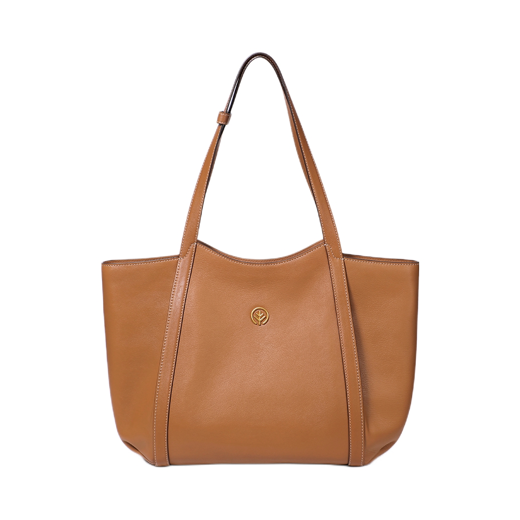 推荐商品：【李思思同款】 BAGTREE/包包树 大号树晚枫植鞣皮大容量通勤手提托特电脑包单肩包