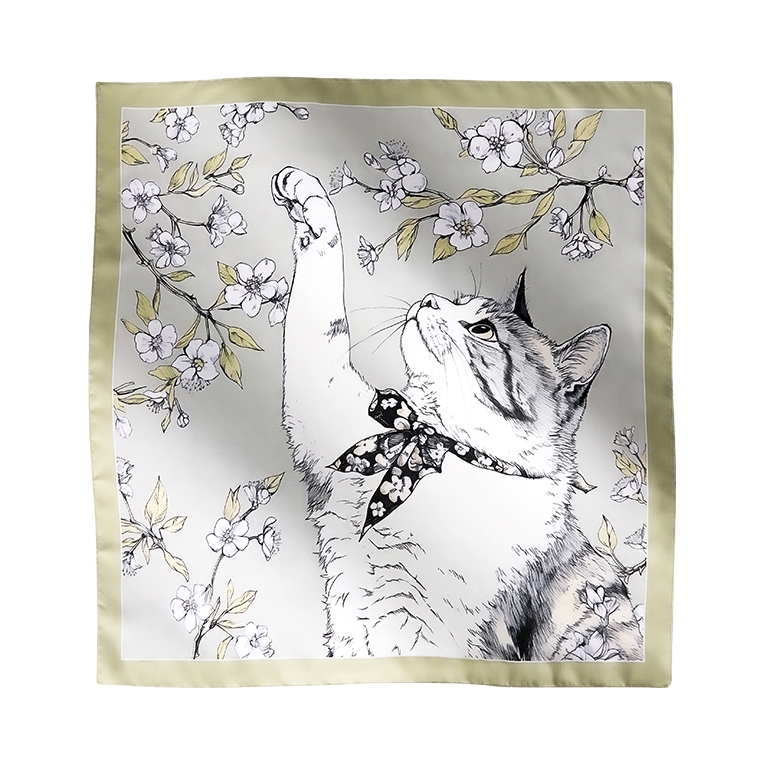 推荐商品：JIUMU/玖慕 双面印花桑蚕丝丝巾 SJ010