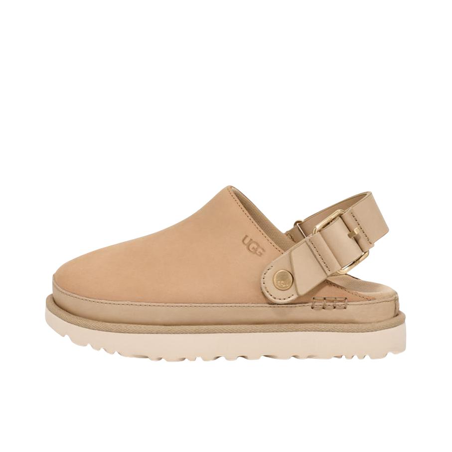 推荐商品：UGG Goldencoast Clog 休闲运动 时尚简约 舒适百搭 一脚蹬 可调节 包头 平底 二层牛皮 凉鞋 芥菜籽色