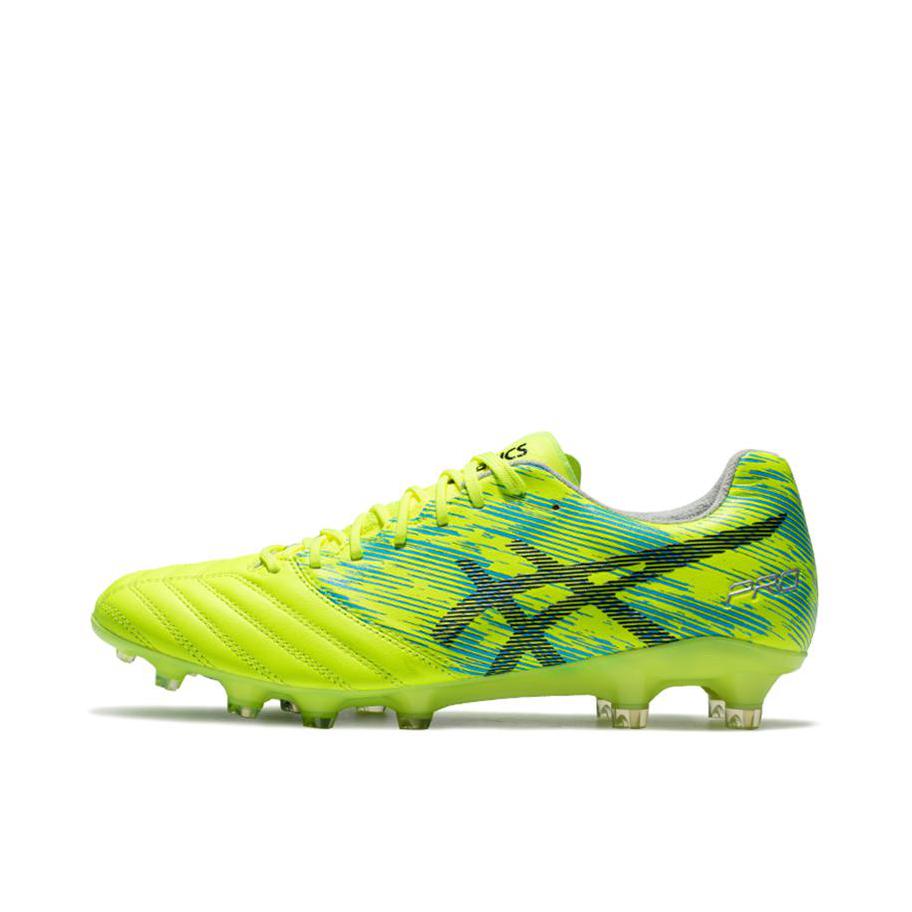 推荐商品：Asics/亚瑟士 DS Light X-Fly PRO HG 人造草坪 防滑耐磨 舒适透气 短钉 胶质 圆头 足球鞋 黄色/黑色/蓝色