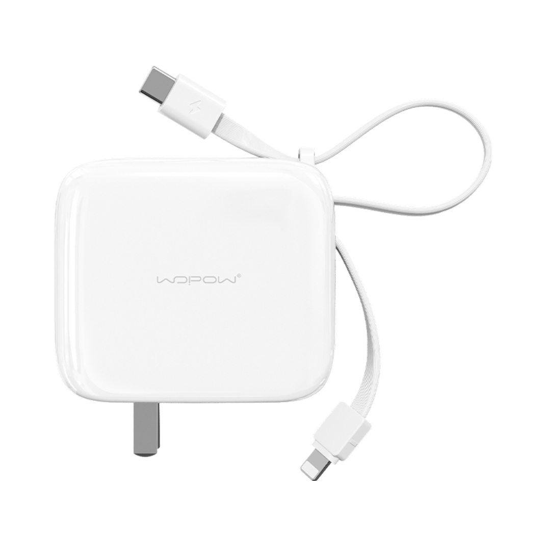 推荐商品：WOPOW/沃品 10000mAh 22.5W 自带双线 移动电源 智能数显 可上飞机