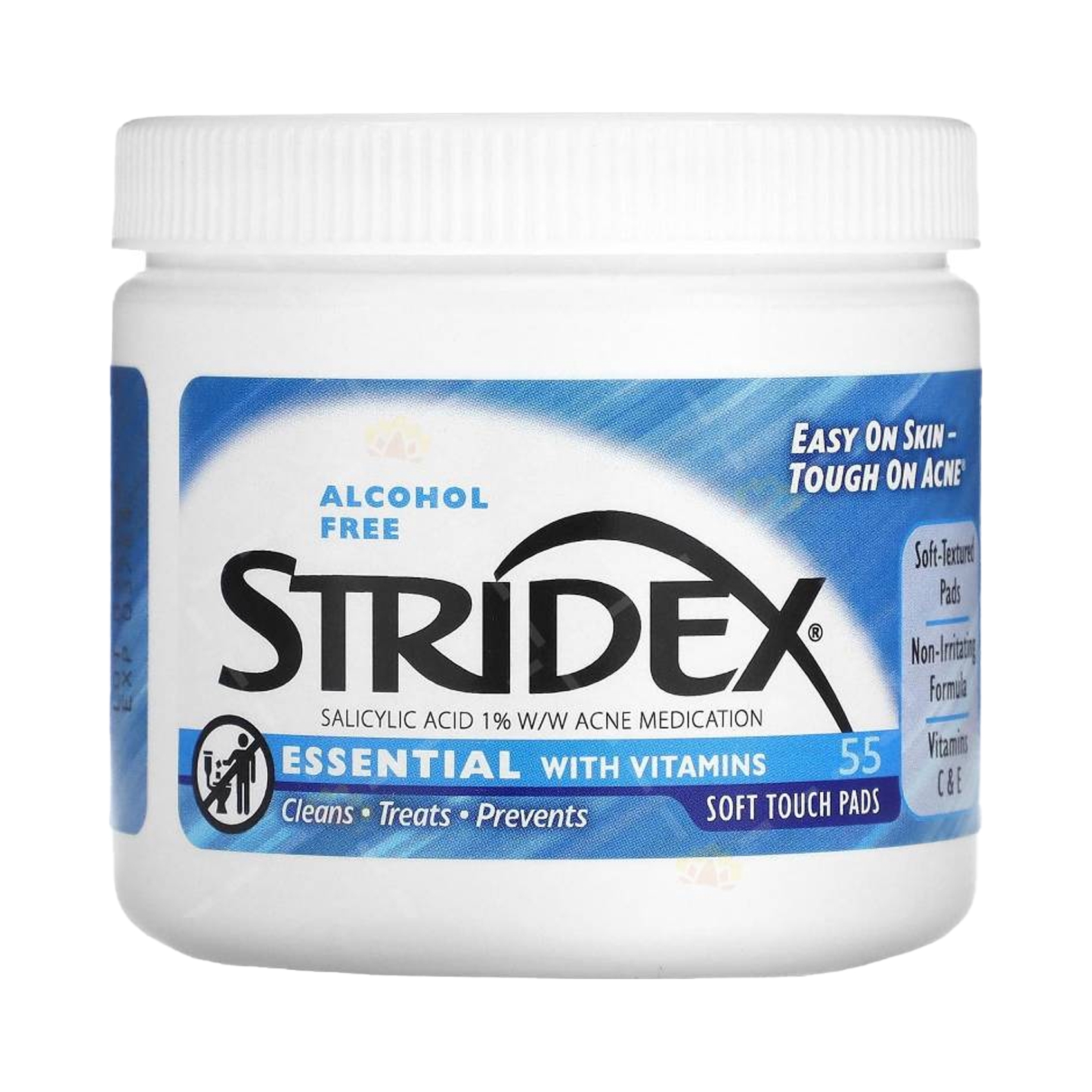 STRIDEX/施颜适 清洁棉片 水杨酸清洁棉片 水油平衡深层清洁舒缓控油 蓝色进阶型1%