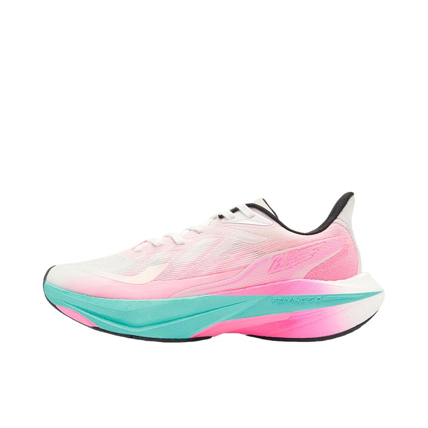 推荐商品：乔丹体育 飞影5.0 跑鞋 中考体测入门缓震轻便防滑耐磨网面透气舒适百搭回弹防风 乔丹白/极光粉