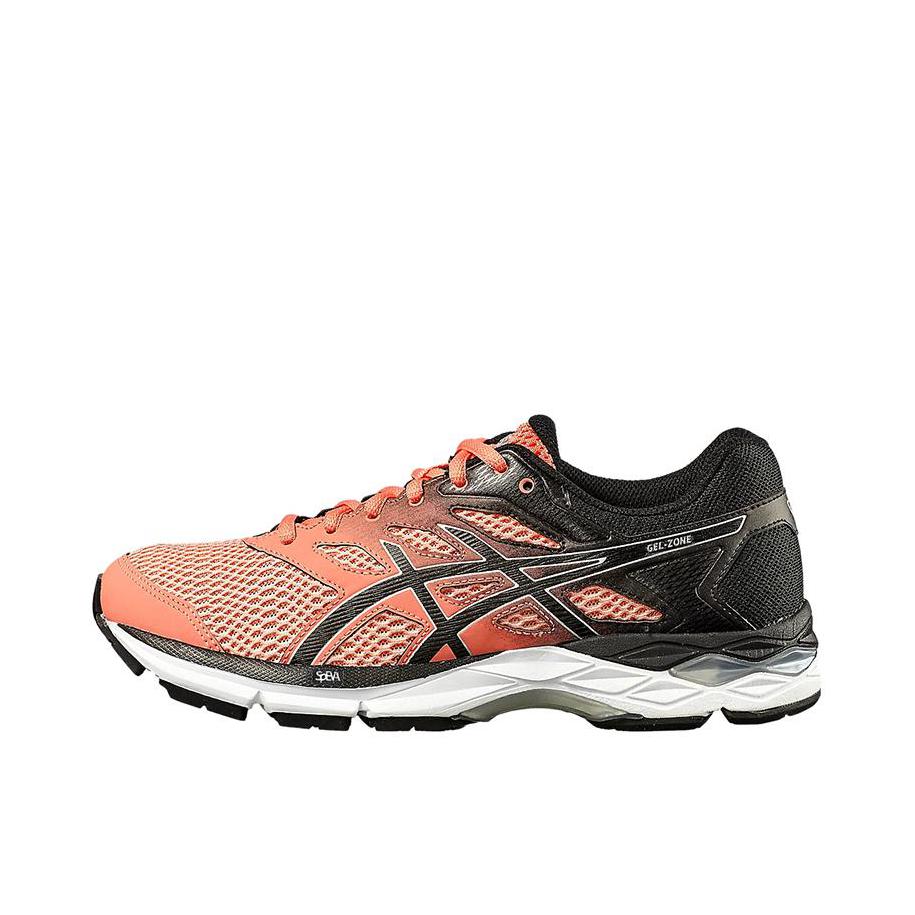 推荐商品：Asics/亚瑟士 Gel-Zone 6 透气舒适 缓震耐磨 跑鞋 Black/Silver/Flash Coral 粉黑