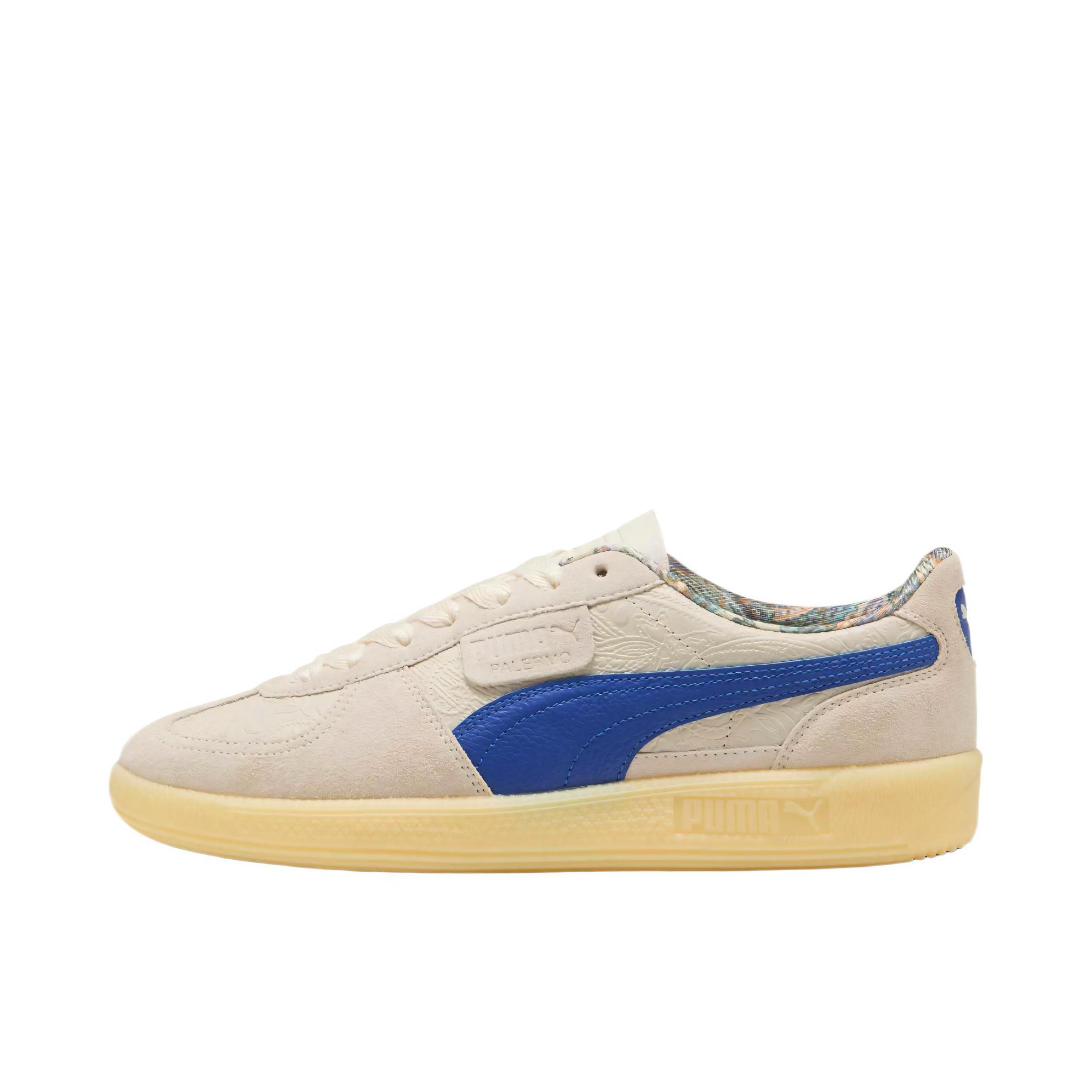 推荐商品：【朴彩英同款】 Puma/彪马 Palermo T头鞋 德训鞋 薄底鞋 板鞋 牛皮防滑耐磨舒适减震时尚复古 米色/蓝色