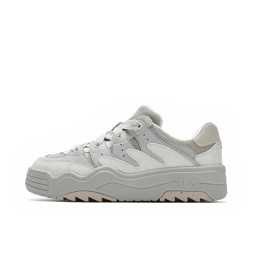 推荐商品：FILA/斐乐 MODERNO系列 摩登 简约 运动风 复古风 板鞋 女款/微白/南极灰