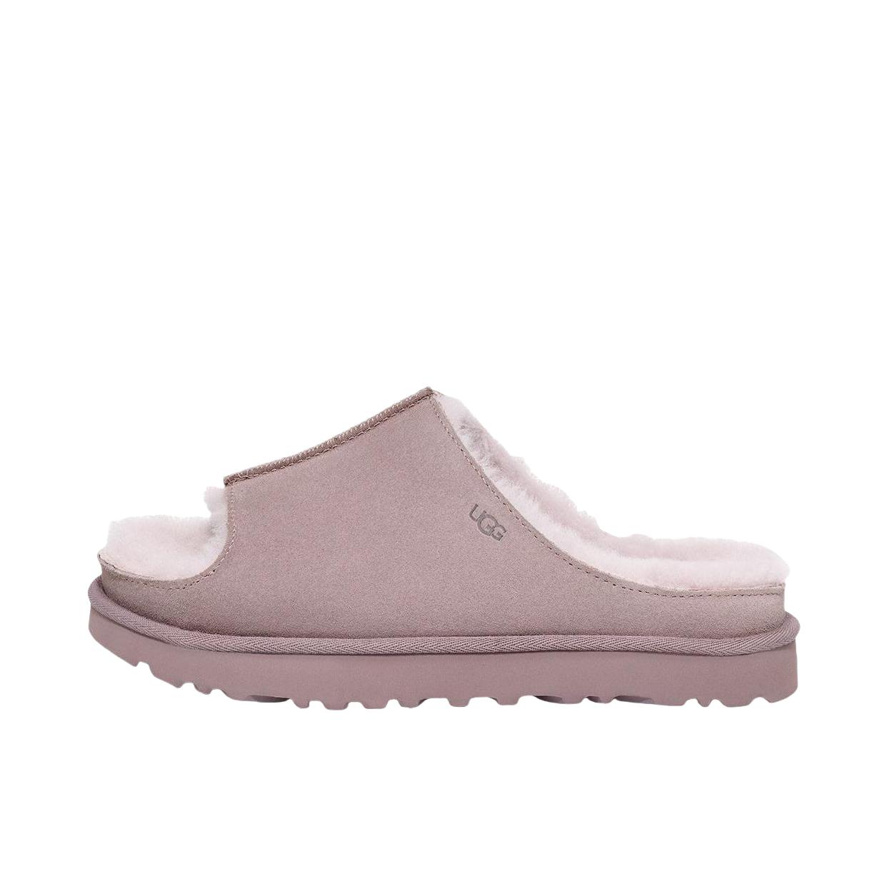 推荐商品：UGG Greenport Slide 百搭 EVA 防滑露趾 一脚蹬 一字 拖鞋 女款/紫色