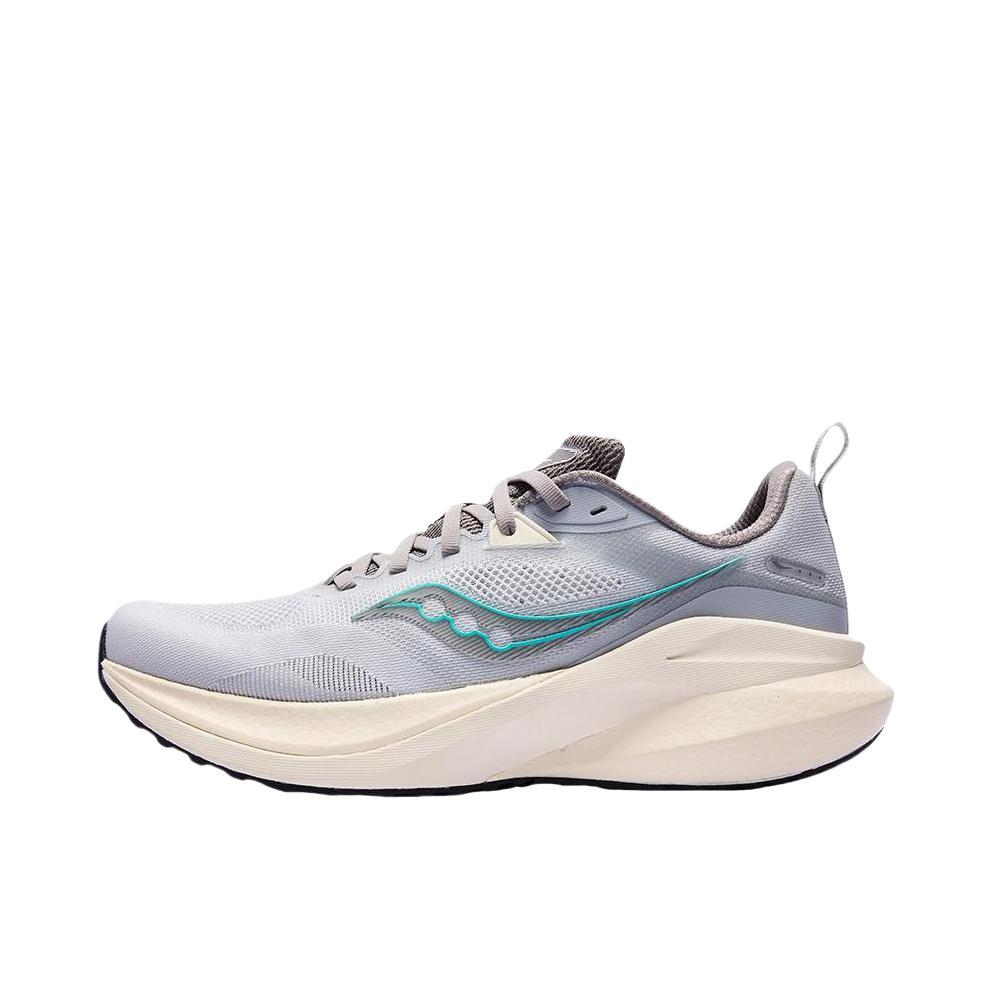 推荐商品：Saucony/索康尼  Marshal  率途  稳定支撑 防滑耐磨 舒适缓震 网面透气 合成革 慢跑  跑鞋 灰色