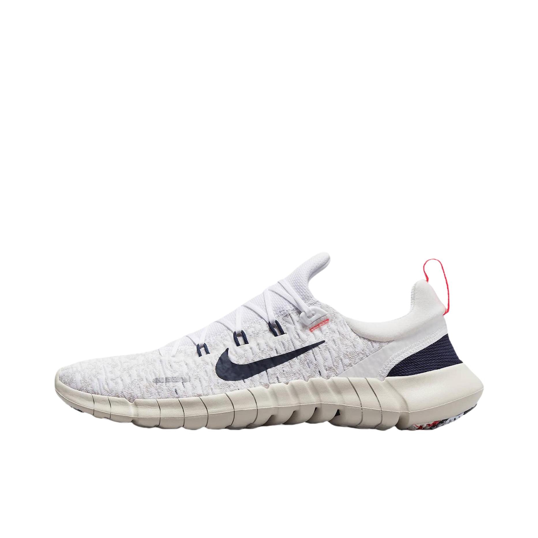 推荐商品：Nike Free RN 5.0 跑鞋 防滑耐磨舒适透气休闲运动气垫 白色/黑色