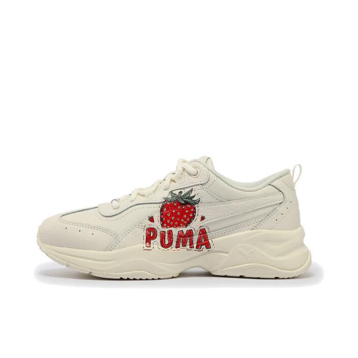推荐商品：Puma/彪马 CILIA STRAWBERRY 系带 低帮 舒适防滑 复古百搭 运动休闲鞋 403079 女款/白色/红色/深绿色