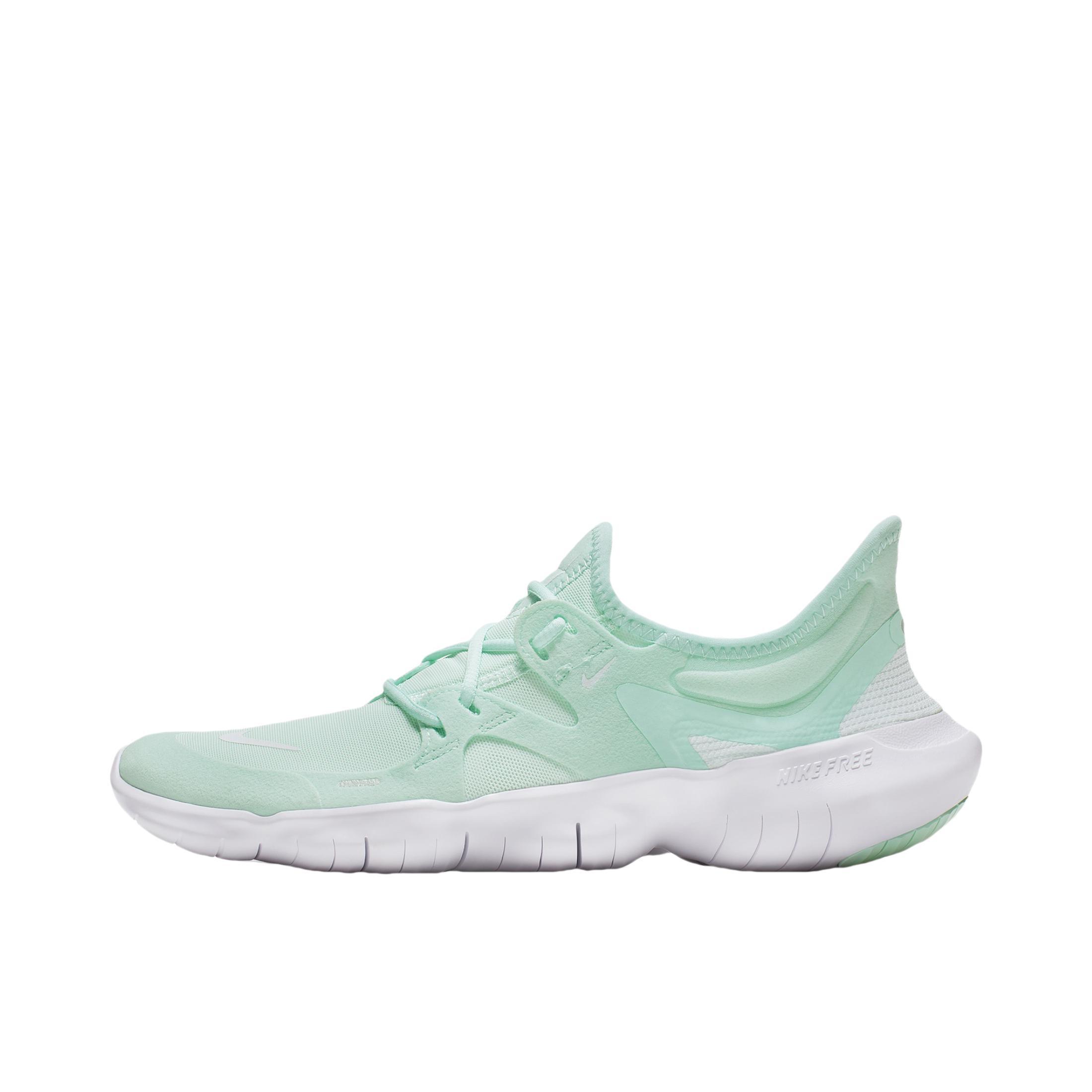 推荐商品：Nike Free RN 5.0 跑鞋 防滑耐磨舒适透气休闲运动气垫 Teal Tint/White 浅青