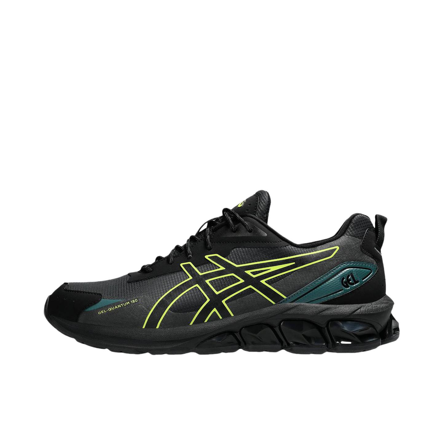 推荐商品：Asics/亚瑟士 Gel-Quantum 180 6 跑鞋 轻便透气耐磨舒适减震防滑织物运动休闲合成革 深黑色