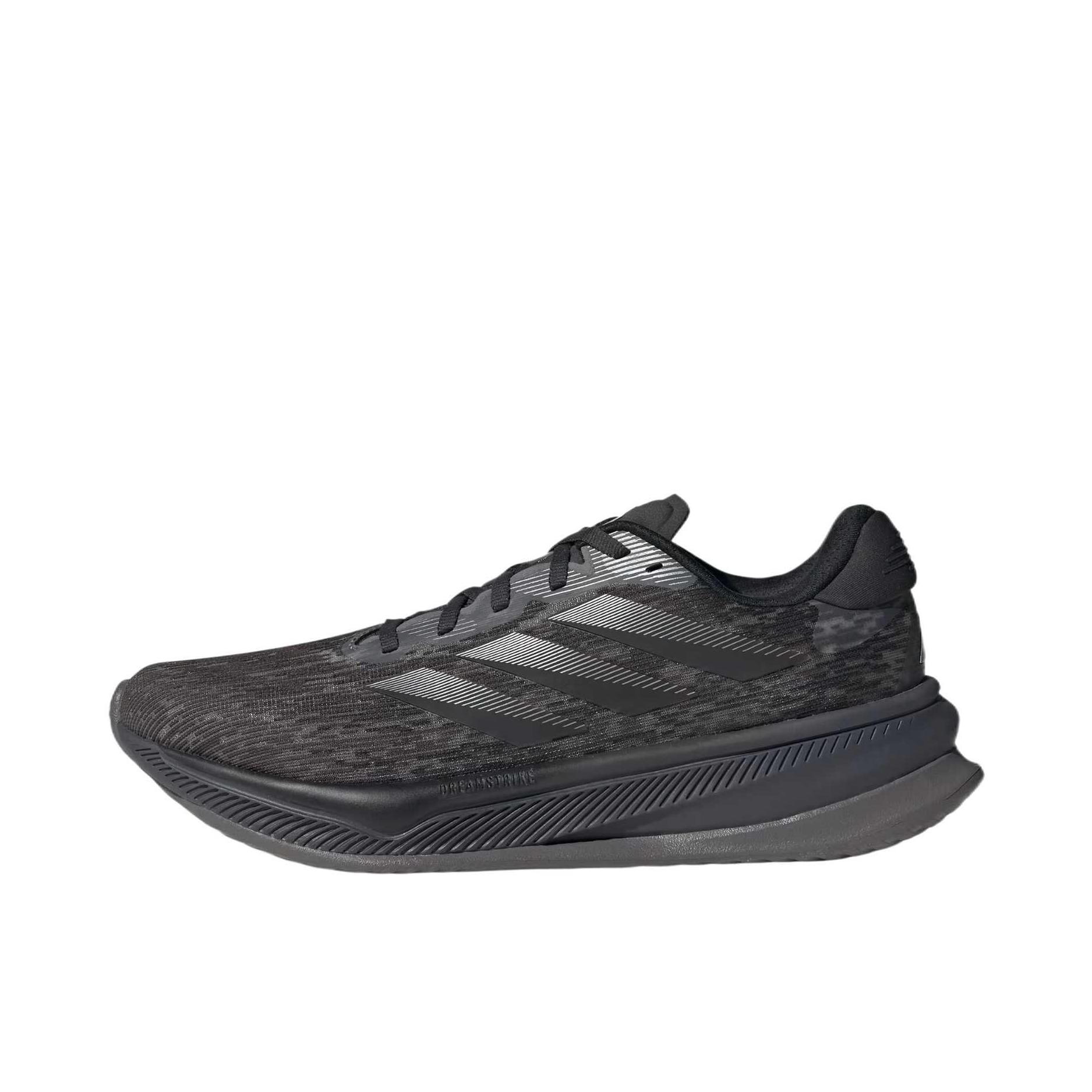 推荐商品：adidas Supernova Rise 跑鞋 减震支撑稳定回弹慢跑圆头美观随心畅跑贴合 碳黑色
