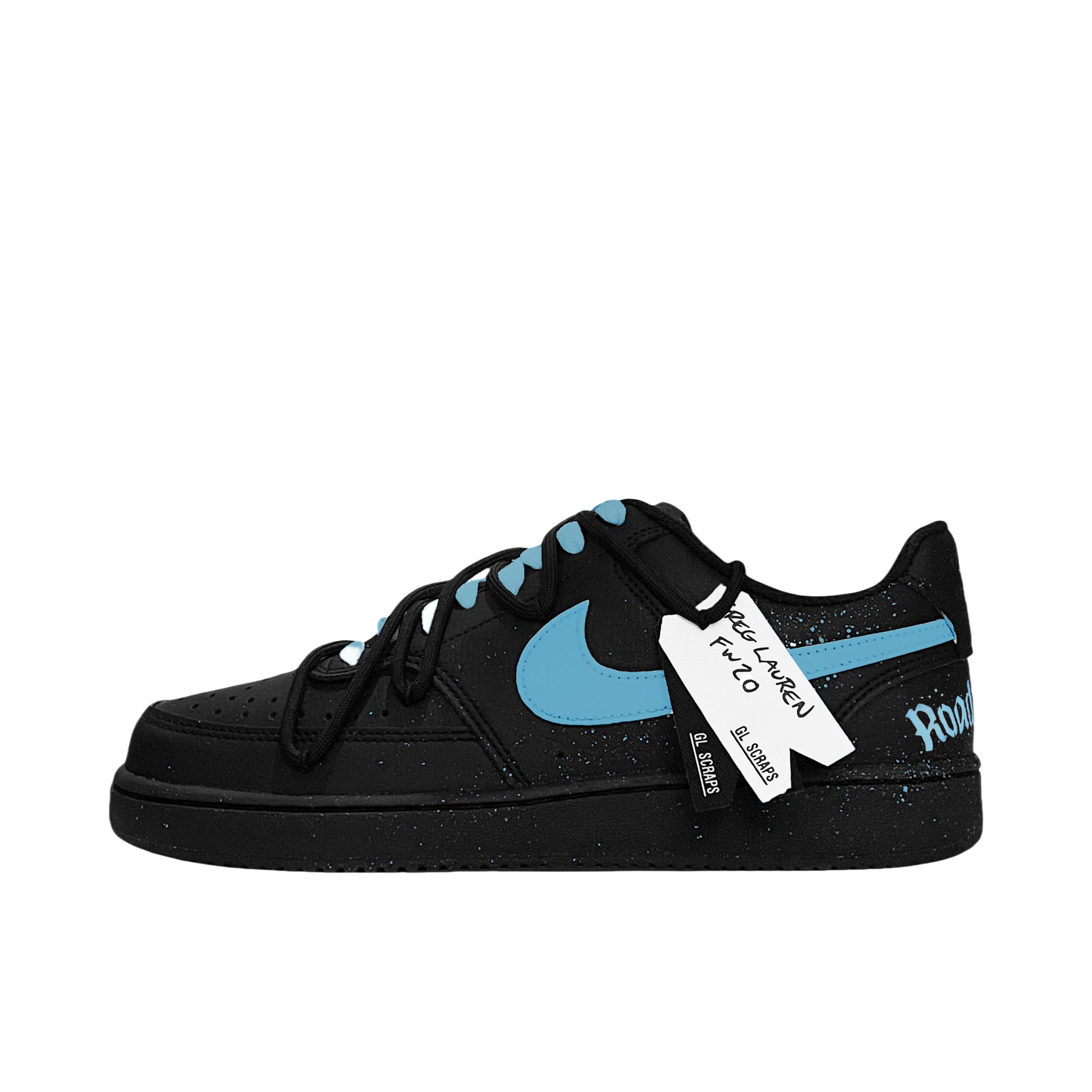 推荐商品：【定制球鞋】 Nike Court Vision 1 板鞋 防水美式简约防滑减震复古 墨山水风