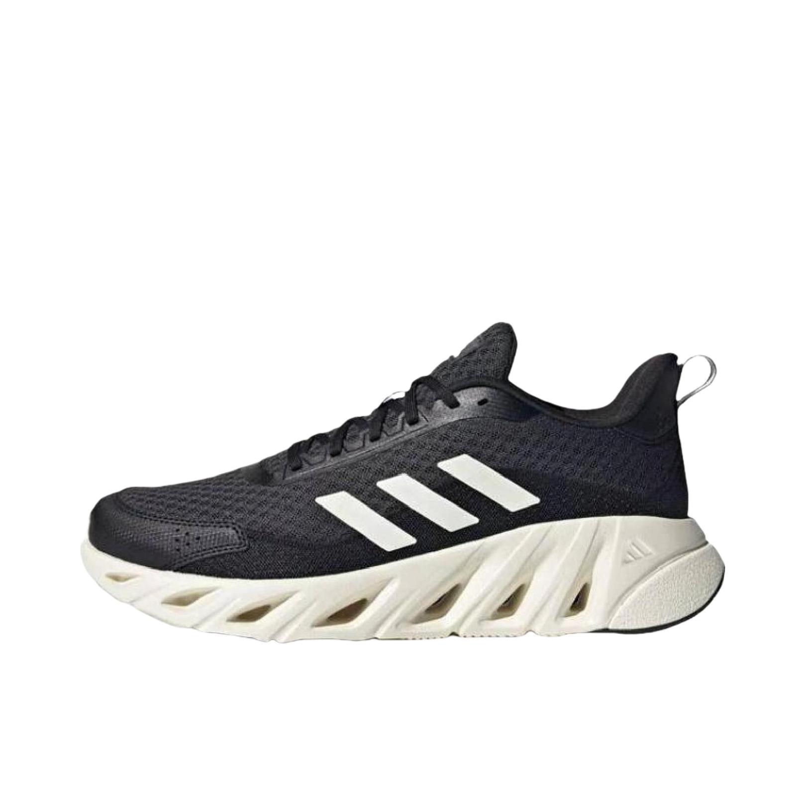 推荐商品：adidas ALL DAY BOOM 跑鞋 透气网面运动 黑色/炭黑/奶油白