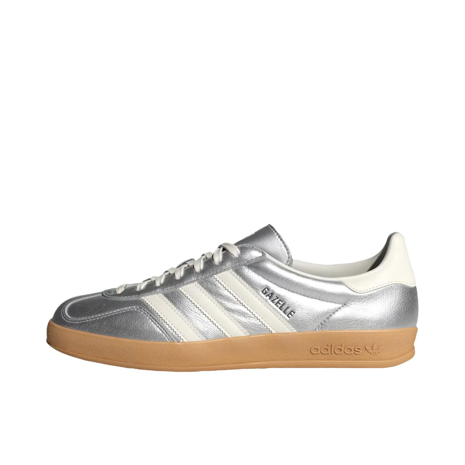 推荐商品：adidas Originals Gazelle T头鞋 德训鞋 板鞋 轻便复古薄底舒适百搭减震耐磨贴合圆头 金属银  