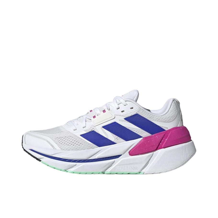 推荐商品：adidas Adistar CS 马拉松 防滑耐磨 网布透气 潮流休闲 长跑 支撑 耐穿 织物 跑鞋 白色/蓝色/红色