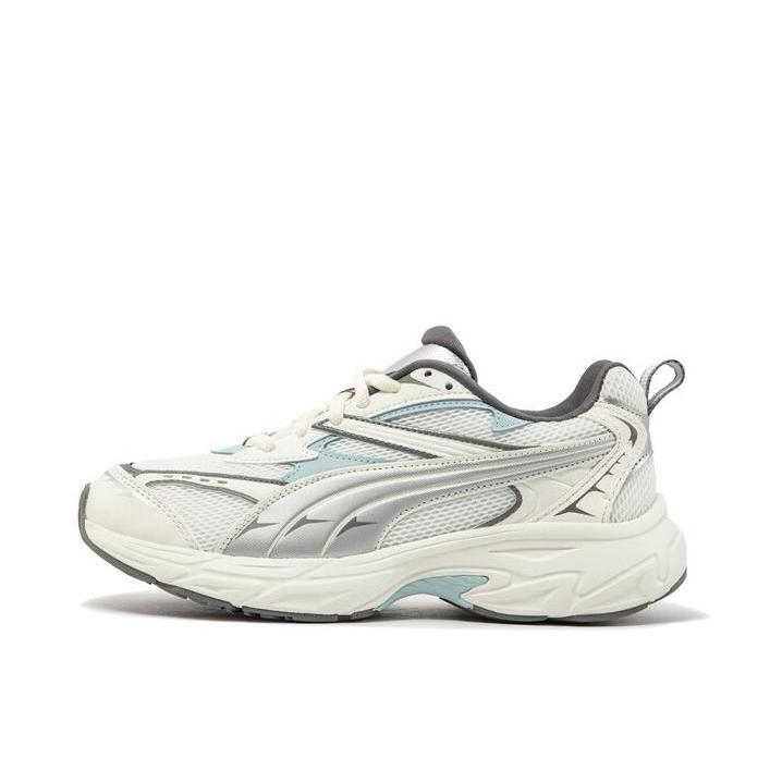 推荐商品：Puma/彪马 Morphic 运动休闲鞋 防滑耐磨轻便网面透气舒适百搭复古圆头 米白色/银色