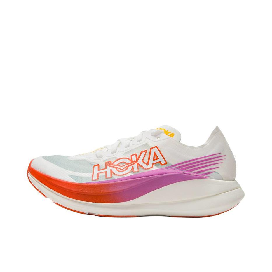 推荐商品：HOKA ONE ONE Rocket X2 缓震 回弹 耐磨 织物 跑鞋 白色