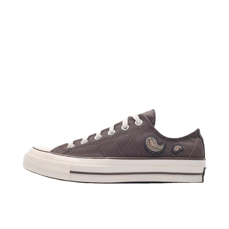 推荐商品：Converse/匡威 Chuck 70 帆布鞋 防滑耐磨薄底轻便透气舒适百搭复古时尚贴合圆头流光风 棕色/白色