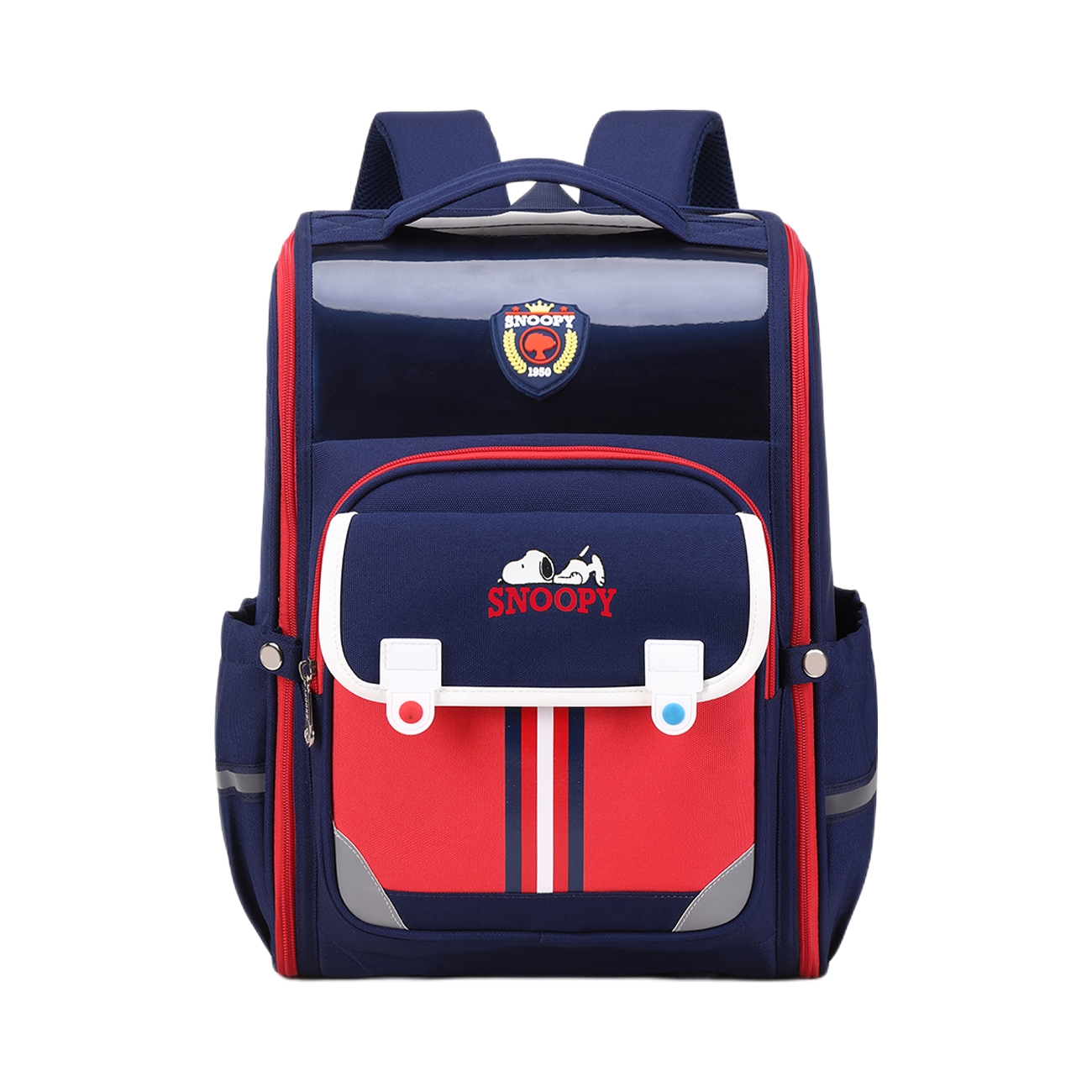 推荐商品：SNOOPY 1-6年级防泼水一体式打开聚酯纤维和织物小学生儿童款书包童包