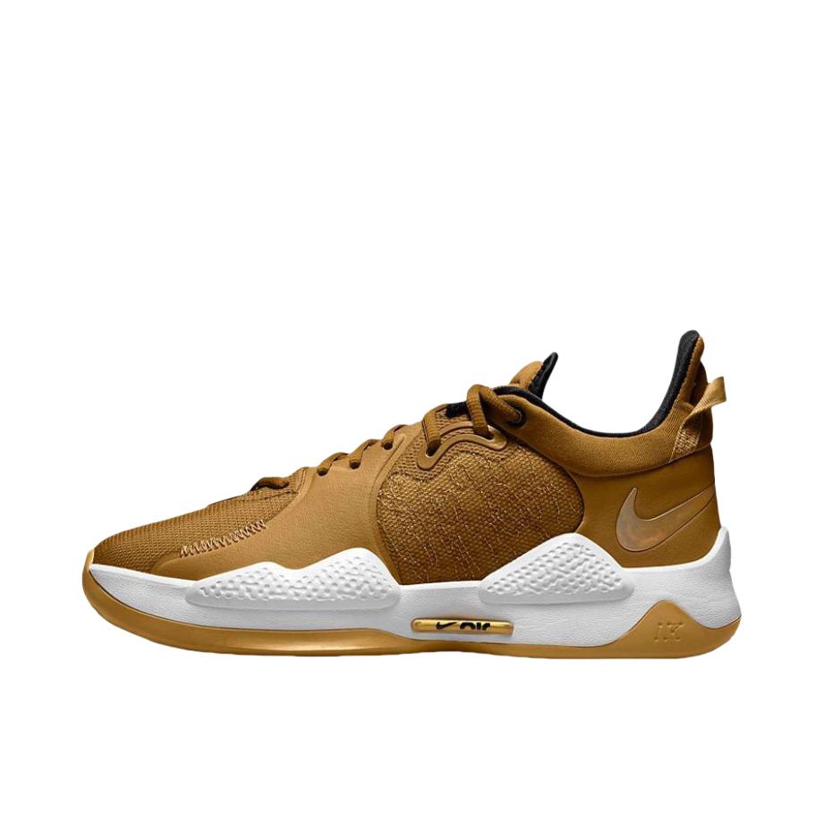 推荐商品：Nike Paul George PG 5 保罗乔治5代 透气包裹性实战训练 织物 支撑 合成革 篮球鞋 Beige 米色/金色