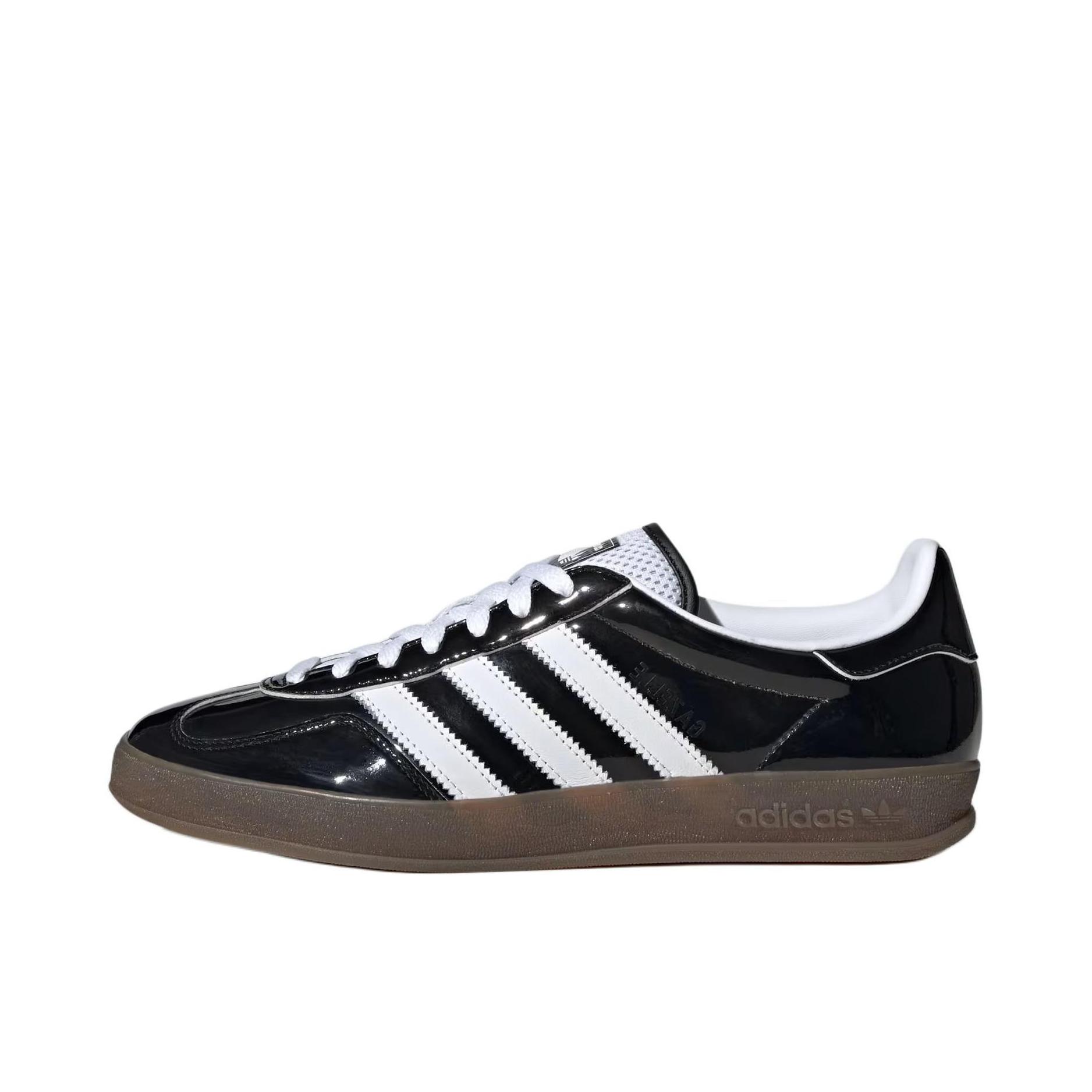 推荐商品：adidas Originals Gazelle Indoor T头鞋 德训鞋 板鞋 舒适缓震防滑耐磨绒面革复古 黑色/棕色/白色