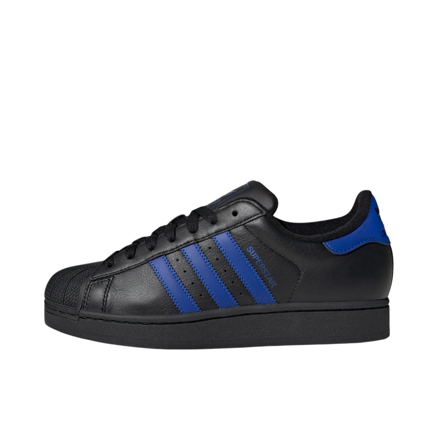 推荐商品：adidas Originals Superstar 2 板鞋 复古防滑耐磨贝壳头贴合圆头支撑 黑色/蓝色