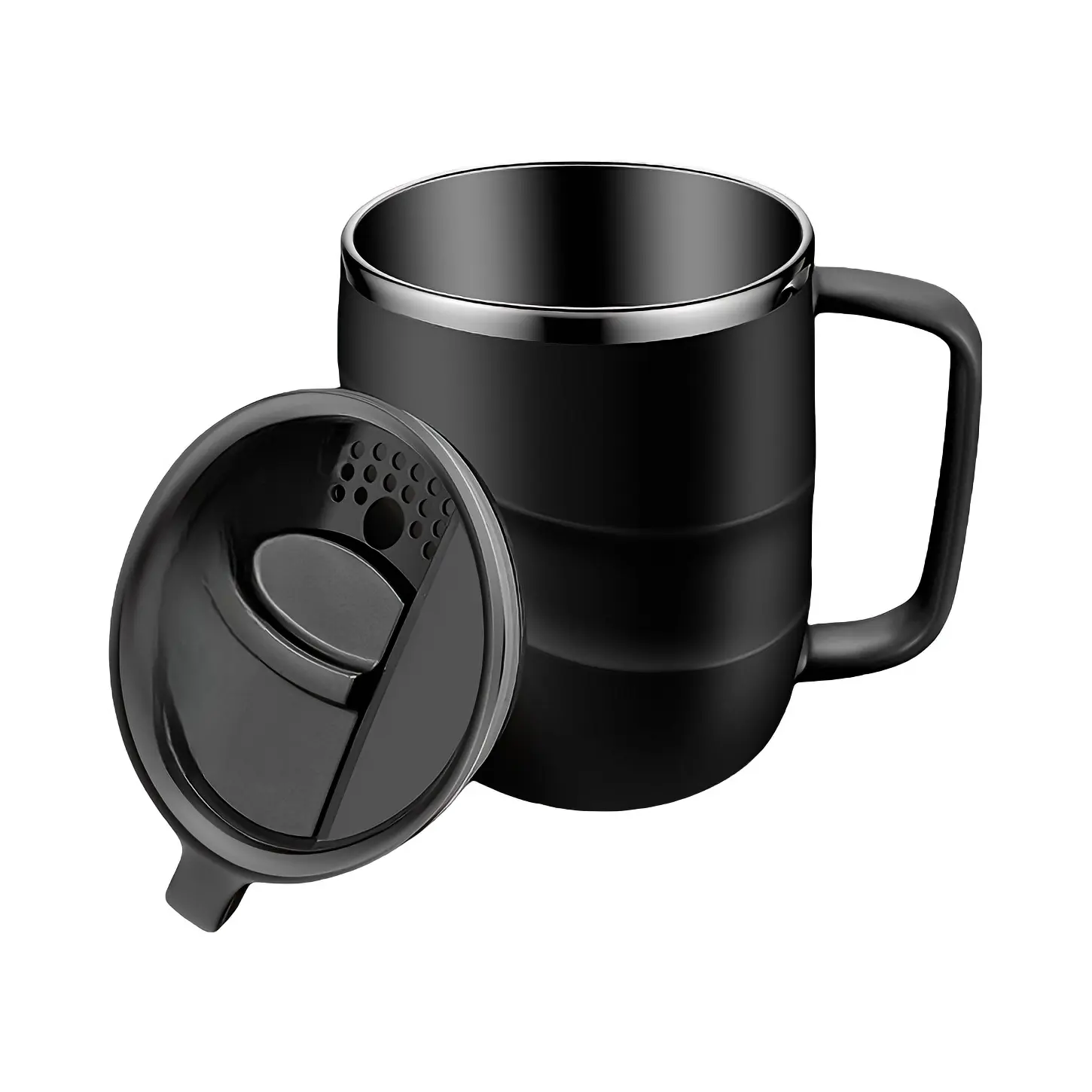 推荐商品：西来美 400ml 304不锈钢 双层防烫马克杯 XLM230401