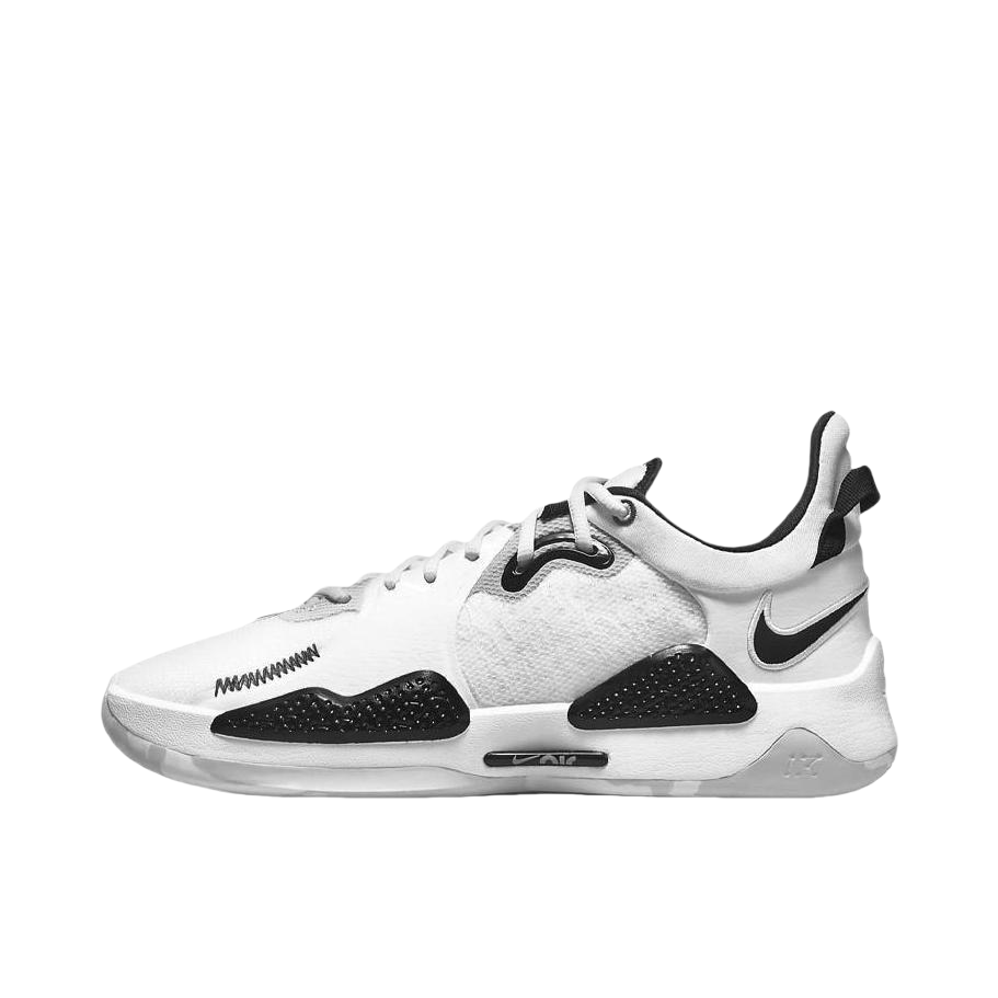 推荐商品：Nike Paul George PG 5 保罗乔治5代 透气包裹性实战训练 织物 支撑 合成革 篮球鞋 白色/黑色
