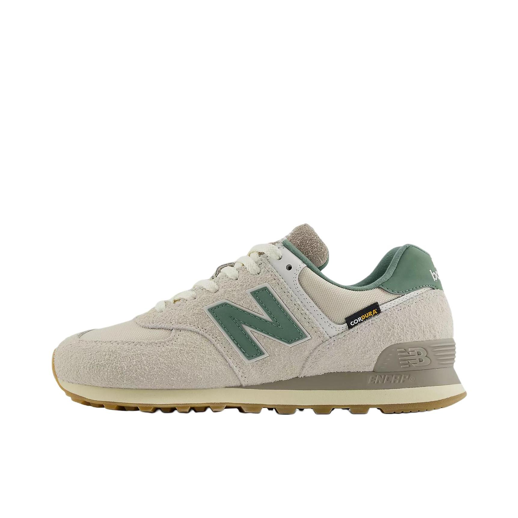 推荐商品：New Balance 574 运动休闲鞋 阿甘鞋 经典复古防滑耐磨缓震舒适透气时尚百搭轻便 D宽/白色/绿色