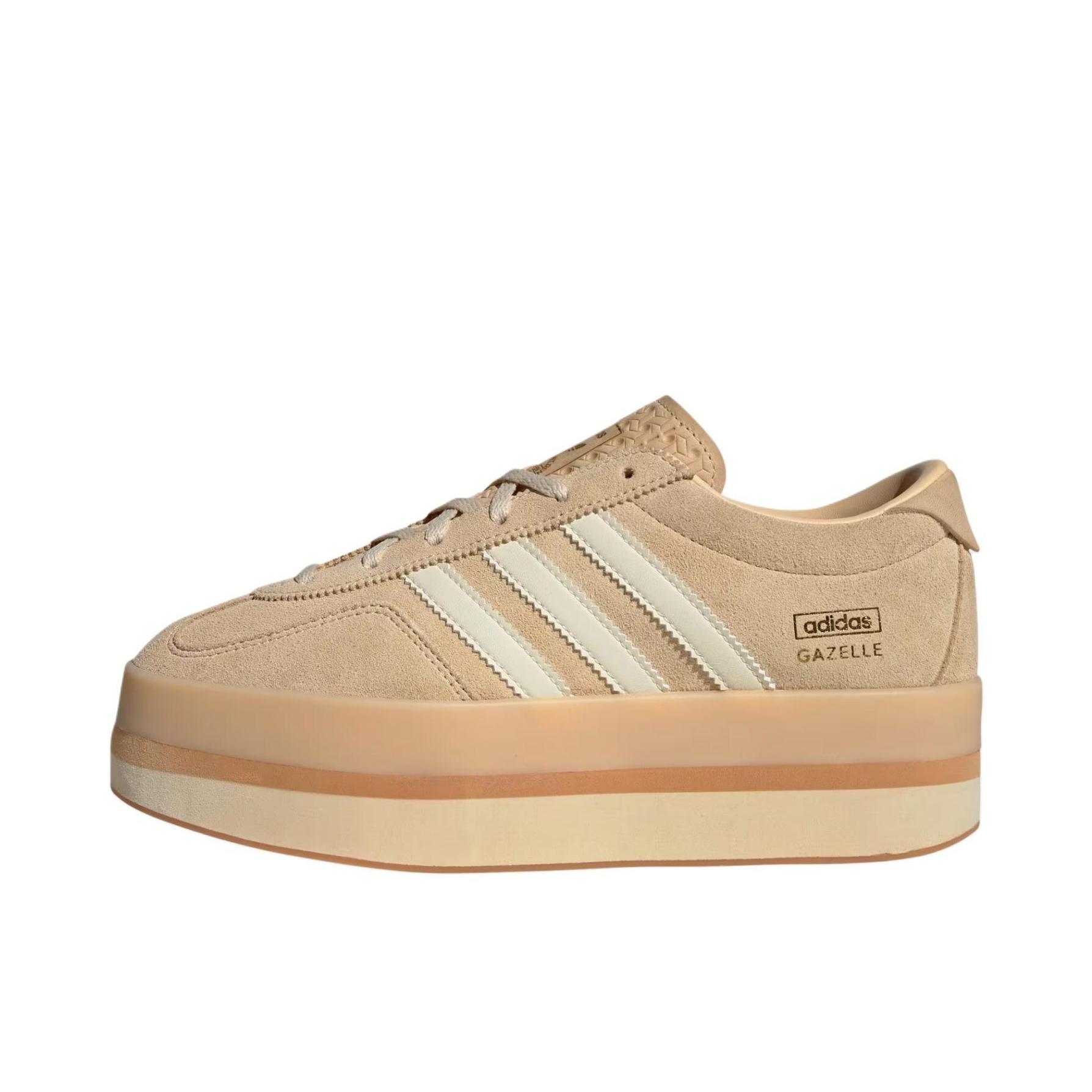 推荐商品：adidas Originals GAZELLE STACK T头鞋 板鞋 运动休闲鞋 百搭防滑耐磨 男款/杏色