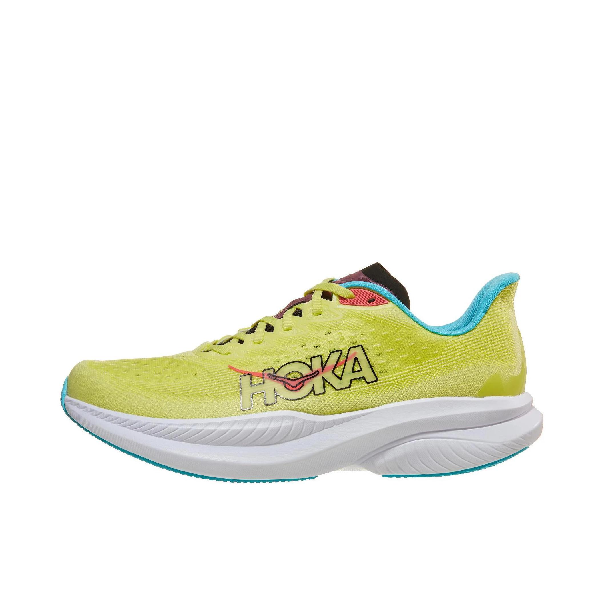 推荐商品：HOKA ONE ONE  MACH 6  舒适百搭 防滑耐磨 透气轻便 织物  跑鞋 黄色