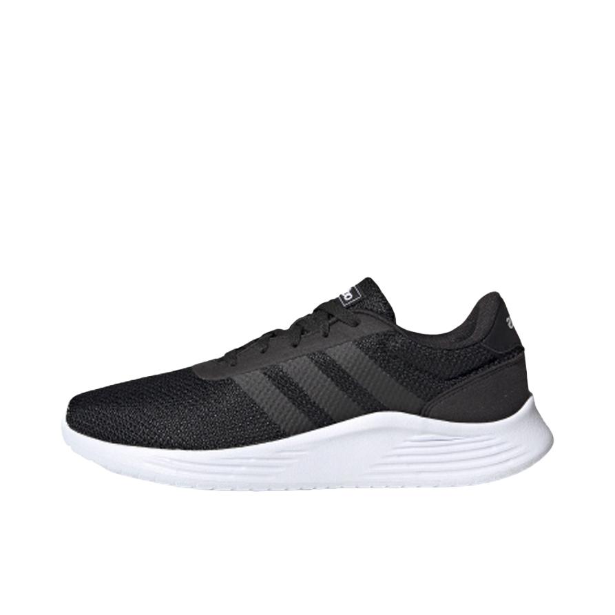 推荐商品：adidas Lite Racer 2.0 跑鞋 防滑耐磨网面透气轻便轻运动缓震织物圆头 黑灰白