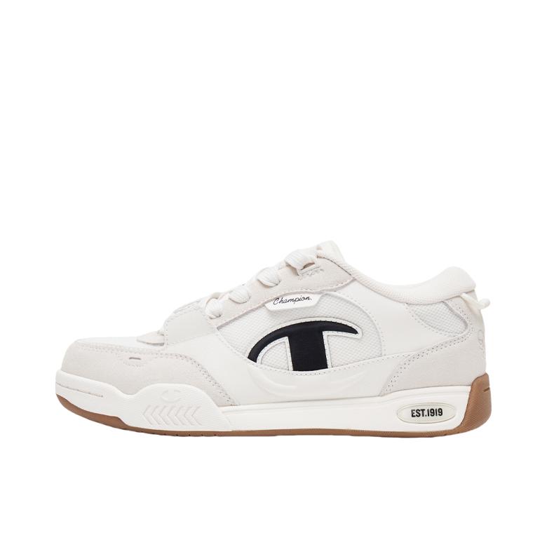 推荐商品：Champion/冠军 增高厚底 深口 中跟 简约设计 织物 合成革 量子鞋 运动休闲鞋 女款/黑色/白色