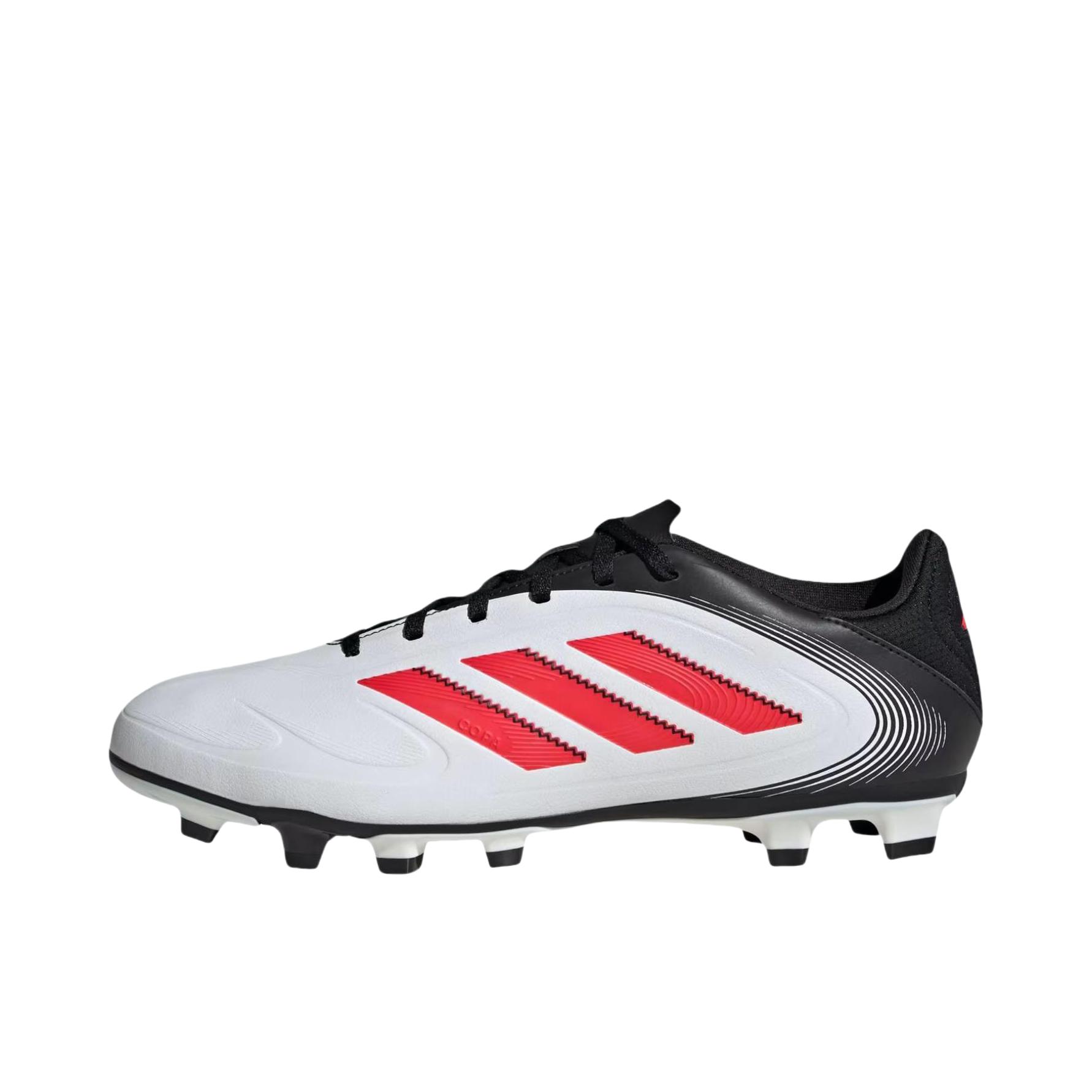 推荐商品：adidas Copa Pure 3 Elite FG 超顶级 胶质长钉 人造草地 耐用防滑耐磨 足球鞋 白色/红色 
