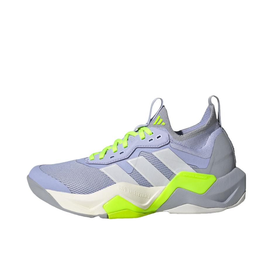 推荐商品：adidas Rapidmove Adv 2 百搭 防滑 耐磨 综合训练 缓震低帮 回弹训练鞋 女款/浅紫色/符点灰/亮柠檬黄