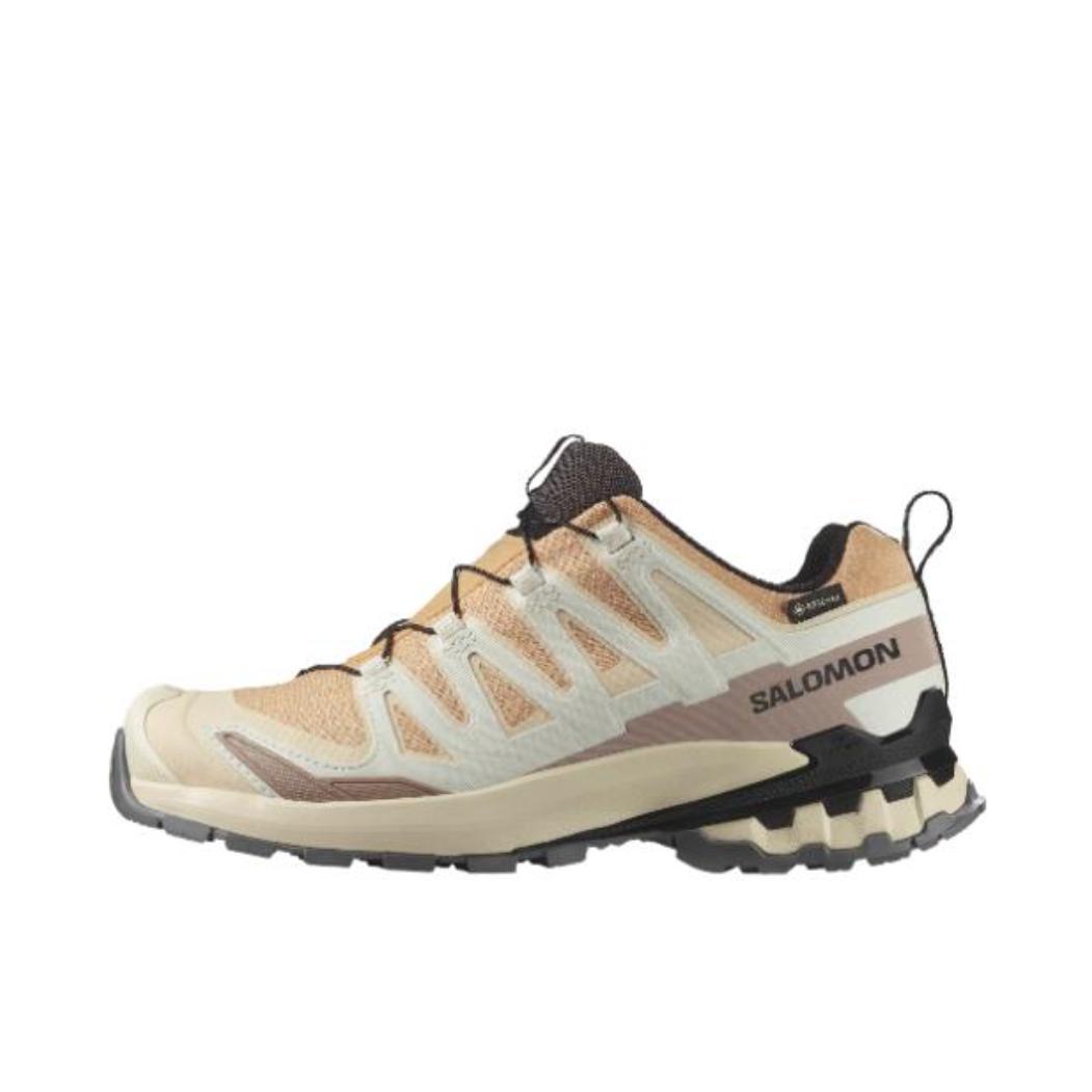 推荐商品：Salomon/萨洛蒙 XA Pro 3D V9 GTX 防滑耐磨 防水 网布 减震支撑 越野跑鞋 浅褐色